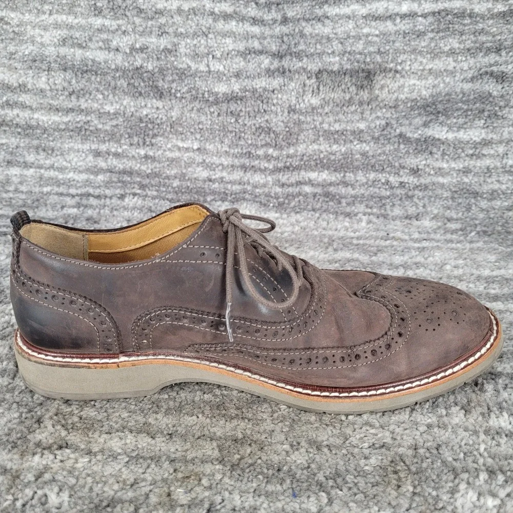 Cole Haan Grand oS Mens Brown Leather Wingtip Oxford Dress Shoes‎ Size 9